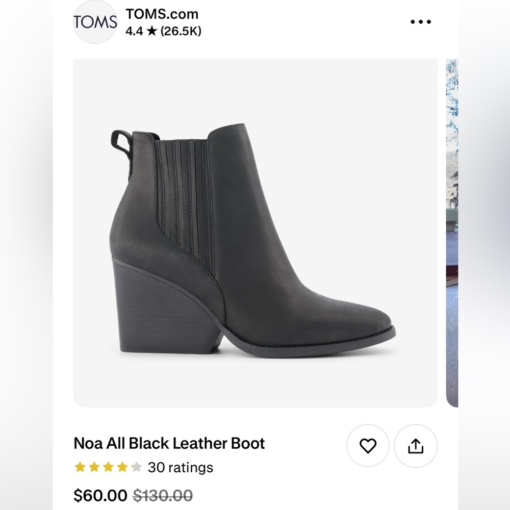TOMS Women's All Black Ankle Booties